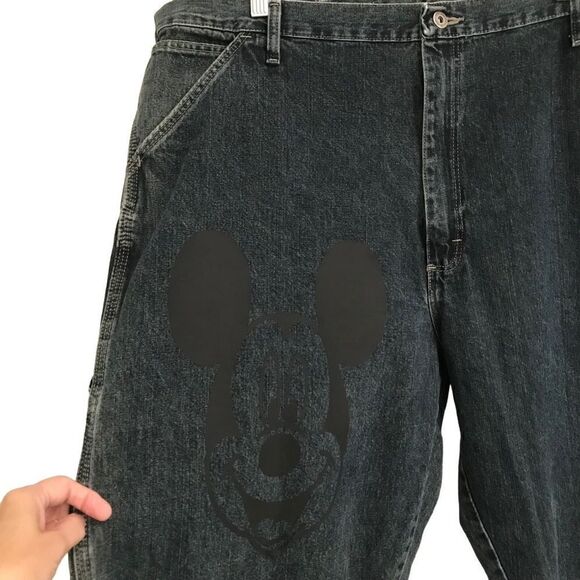 Wrangler carpenter baggie DIY “Mickey” denim jeans 42 - Picture 2 of 8